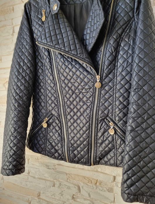 Kurtka Ramoneska Pikowana Czarna S