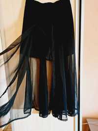 Прозрачная юбка с шортами, размер XS-S.