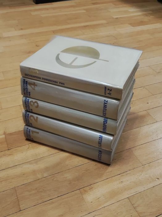 Książki encyklopedia powszechna PWN 5 tomów komplet zestaw ep