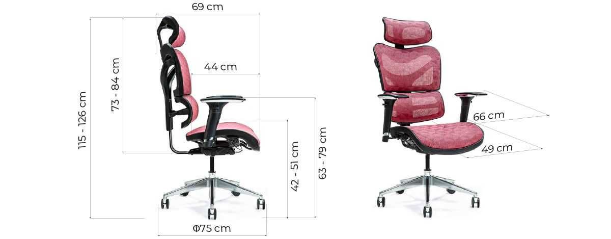 Czerwony ergonomiczny fotel biurowy, outlet, -50%, ostatnie szt