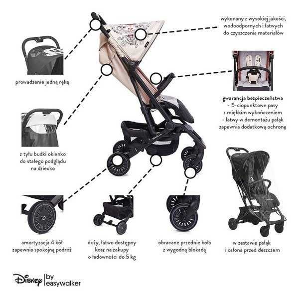 Disney by Easywalker Buggy XS Wózek spacerowy Minnie Ornament Jak Nowy