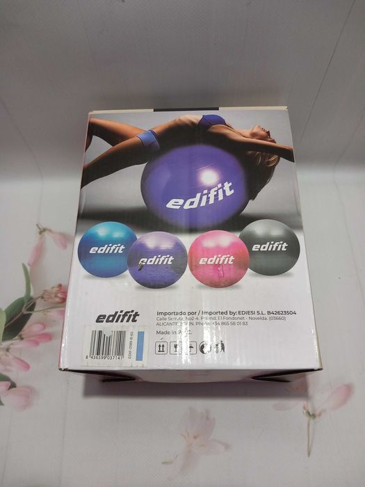 EDIFIT Piłka gimnastyczna do ćwiczeń fitness jogi+ pompka 55cm
