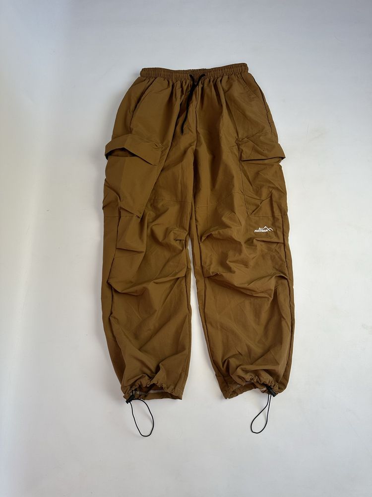 GORETEX НА УТЯЖКАХ штани парашути карго хаки хакі Л штаны коричневые