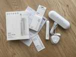 Szczoteczka Soniczna SEYSSO Carbon Basic White Biała + Etui, Końcówki