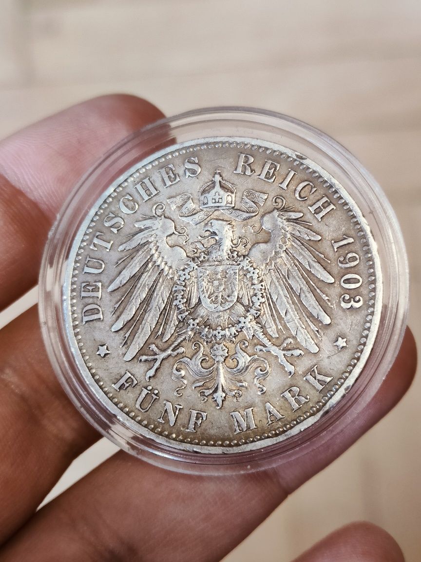 5 marek 1903-A Wilhelm II, Prusy, Cesarstwo Niemieckie, Niemcy