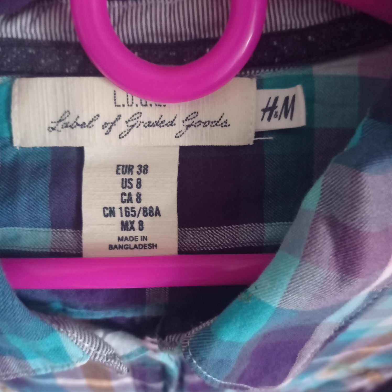 Kolorowa kraciasta koszula H&M