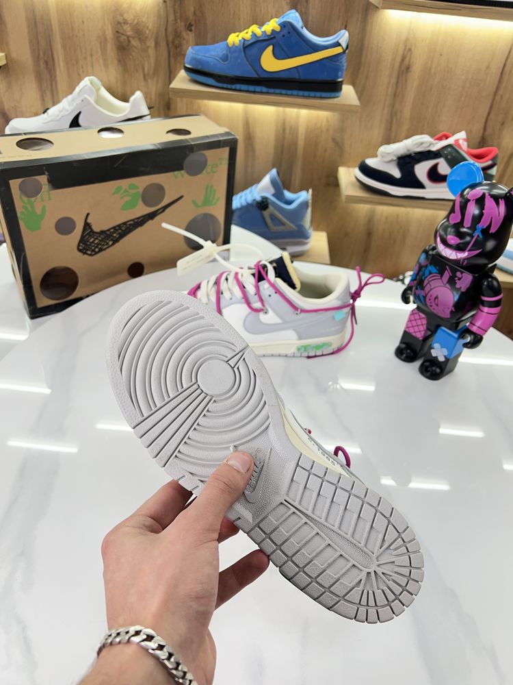 Кросівки Nike Dunk Low x OFF-White “Lot 30/50” Grey / Purple
