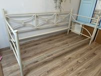 Rama lóżka, łózko  90x200 biala metalowa