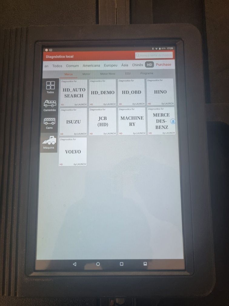 Maquina Launch X431 V+ para pesados, agricolas