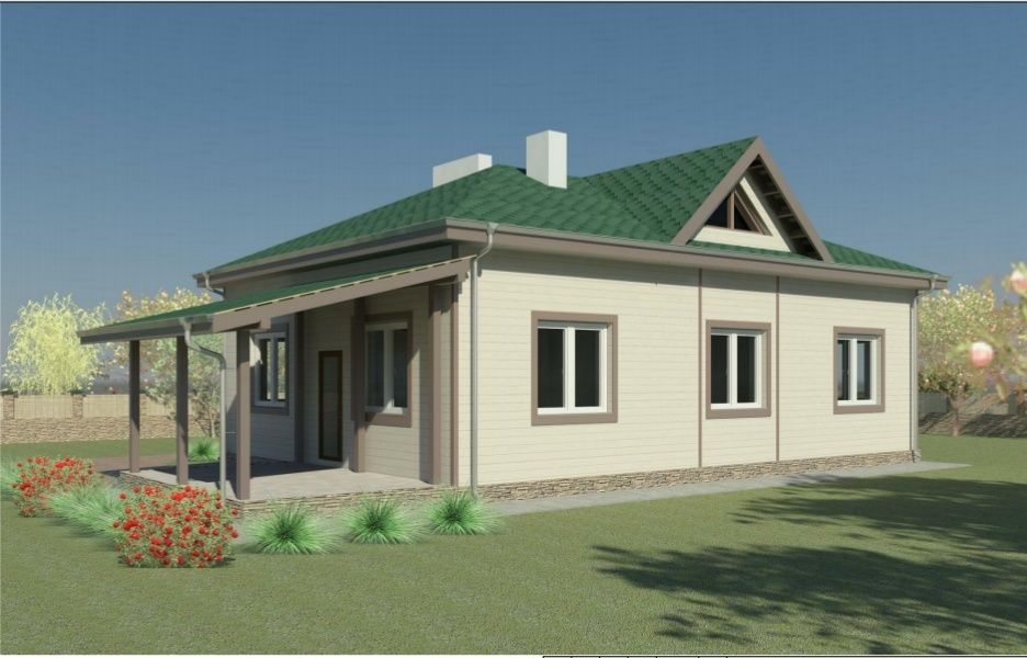 Проект житлового будинку, площа 125м²