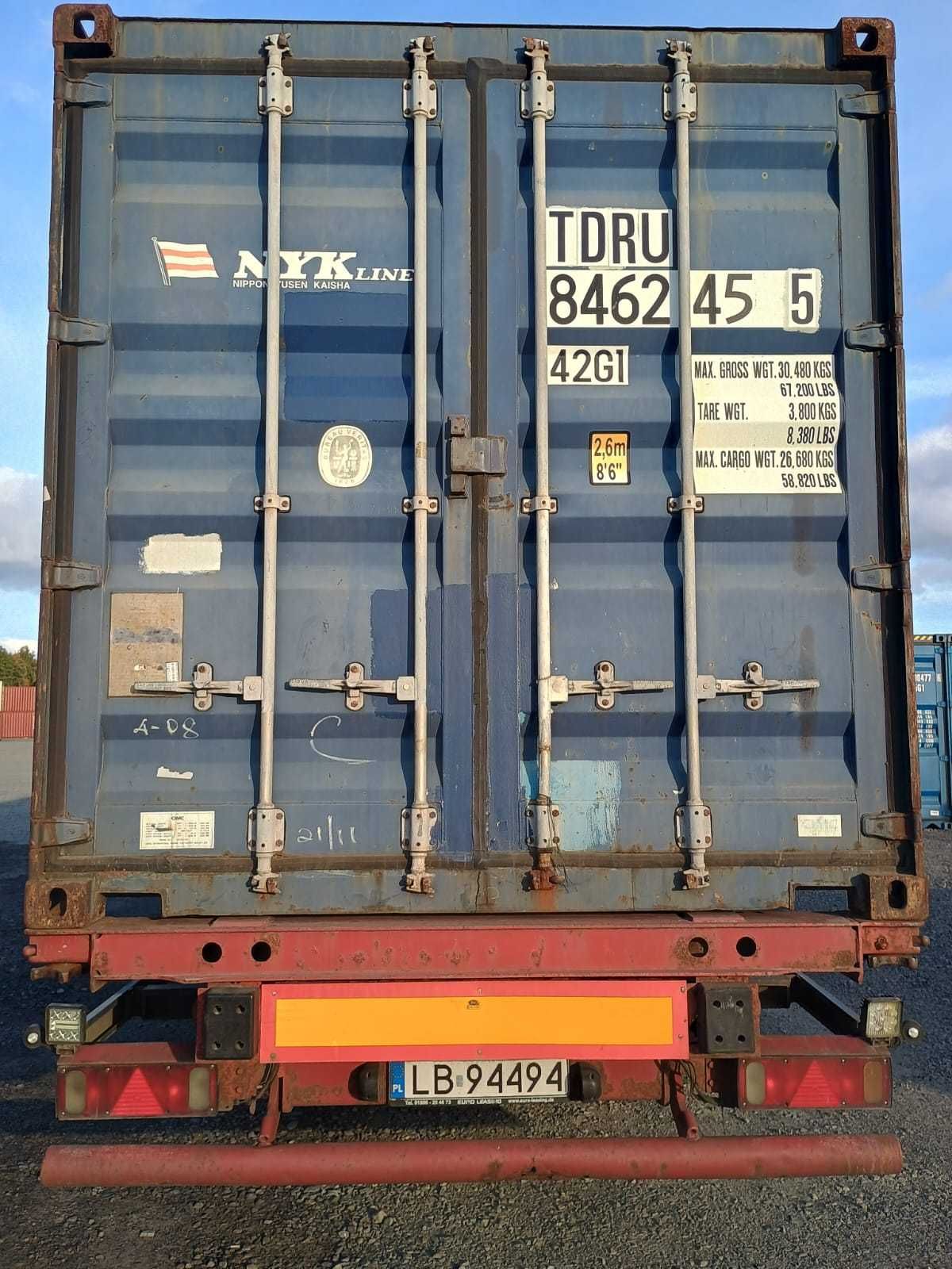 Kontener morski magazynowy 40HC, 12 metrowy, używany! Tani transport