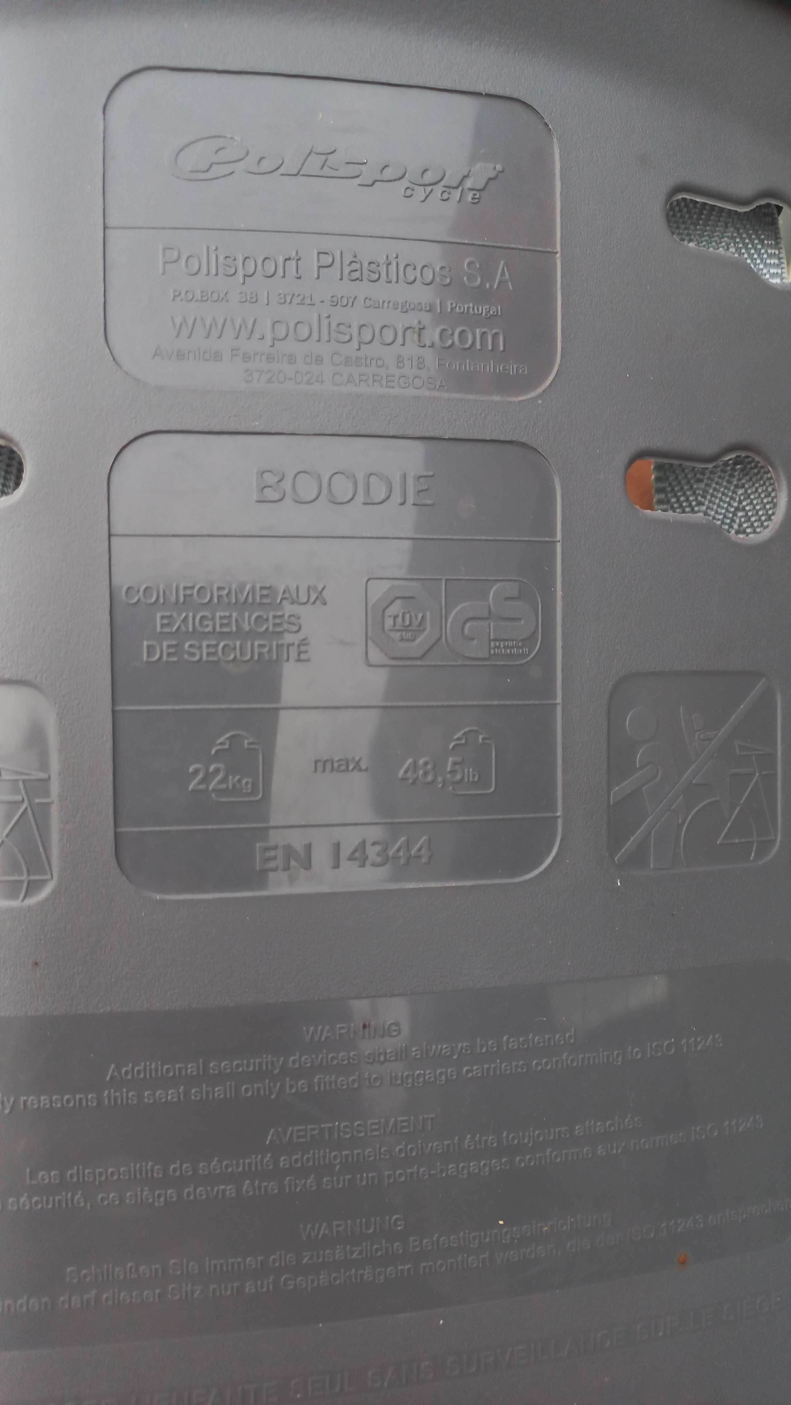 Cadeira porta bebé bicicleta