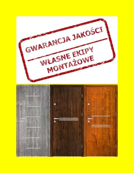 DRZWI WEJŚCIOWE do mieszkania, zewnętrzne, wewnątrzklatkowe z montażem