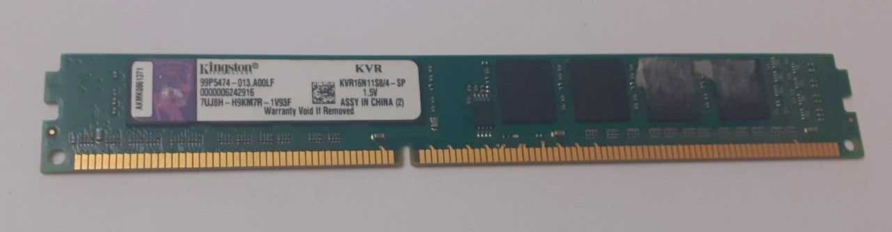 Оперативна пам'ять Kingston 4 GB DDR3 1600 MHz (KVR16N11S8/4)