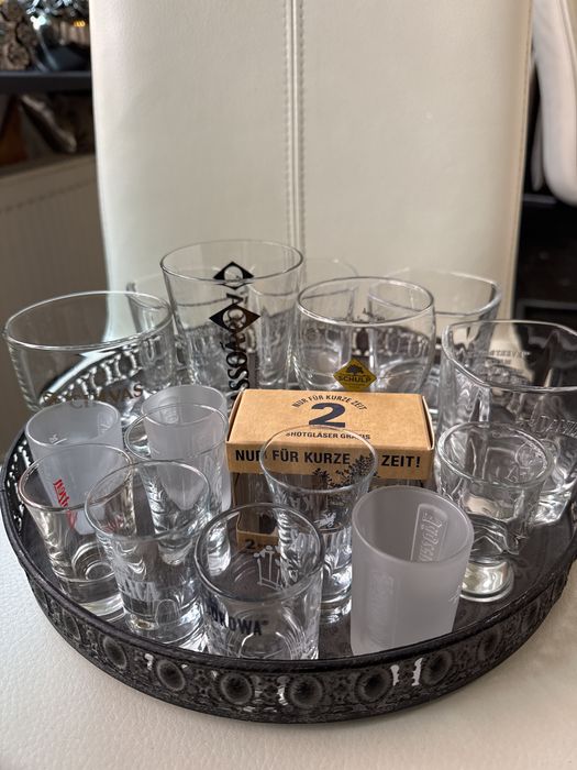 Szklo firmowe szklanki kieliszki sygnowane oryginalne 14 szt