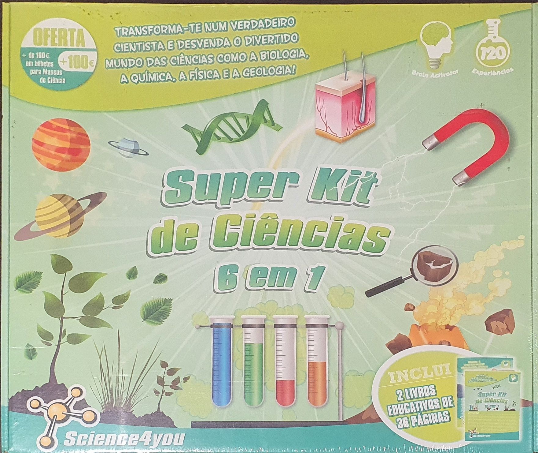 Super kit de Ciências, está novo, ainda com o plástico  de embalagem.