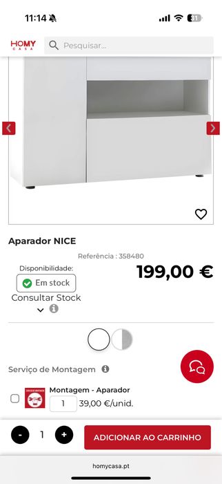 Vendo aparador nice homy casa novo