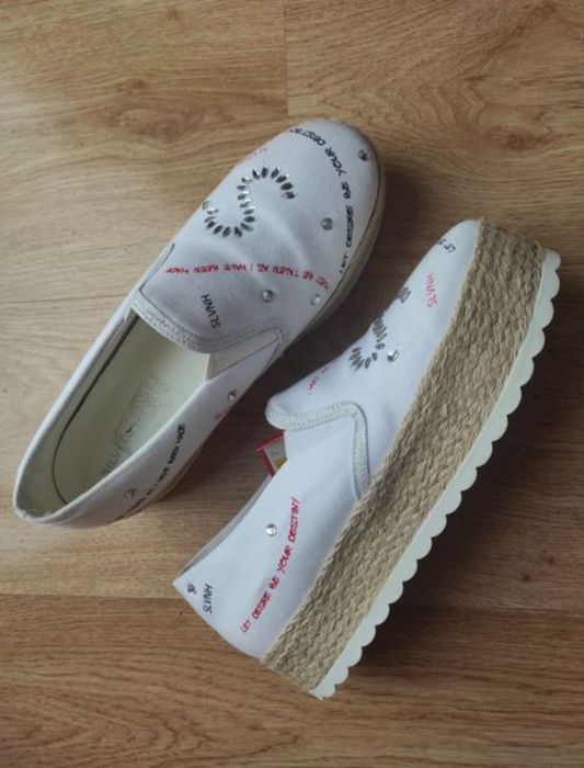 Buty espadryle damskie białe 39 Silvian Heach nowe z metką włoskie
