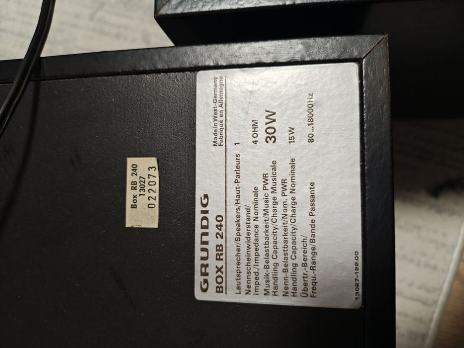 Kolumny Grundig Box RB240 15/30W 4ohm Vintage TOP 1981r
