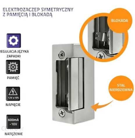 Elektrozaczep DORCAS 41NDF 8-12V z wyłącznikiem