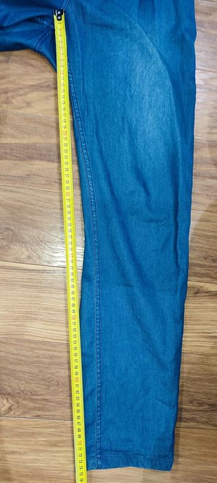 Mega jeansowy kombinezon rozm L -XL wymiary na fotkach