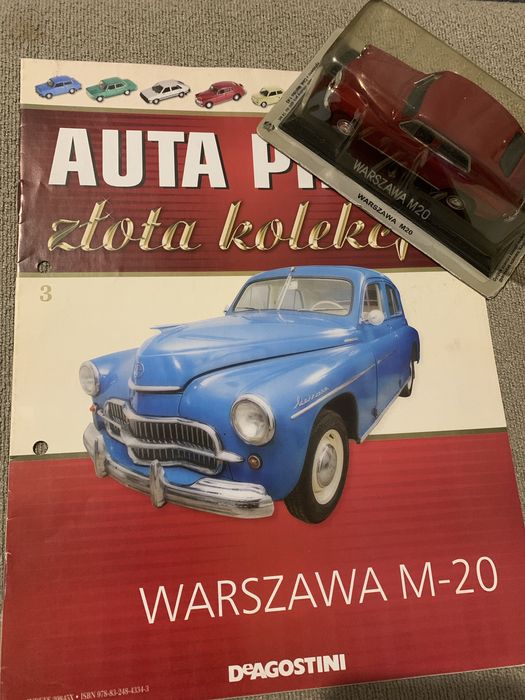 Warszawa M-20 auta prl-u złota kolekcja De Agostini 1:43