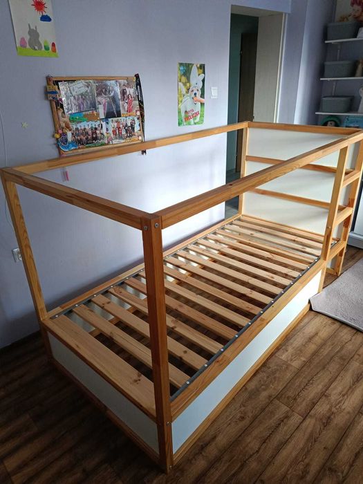 IKEA KURA Dwustronne łóżko, biały/sosna, 90x200 cm