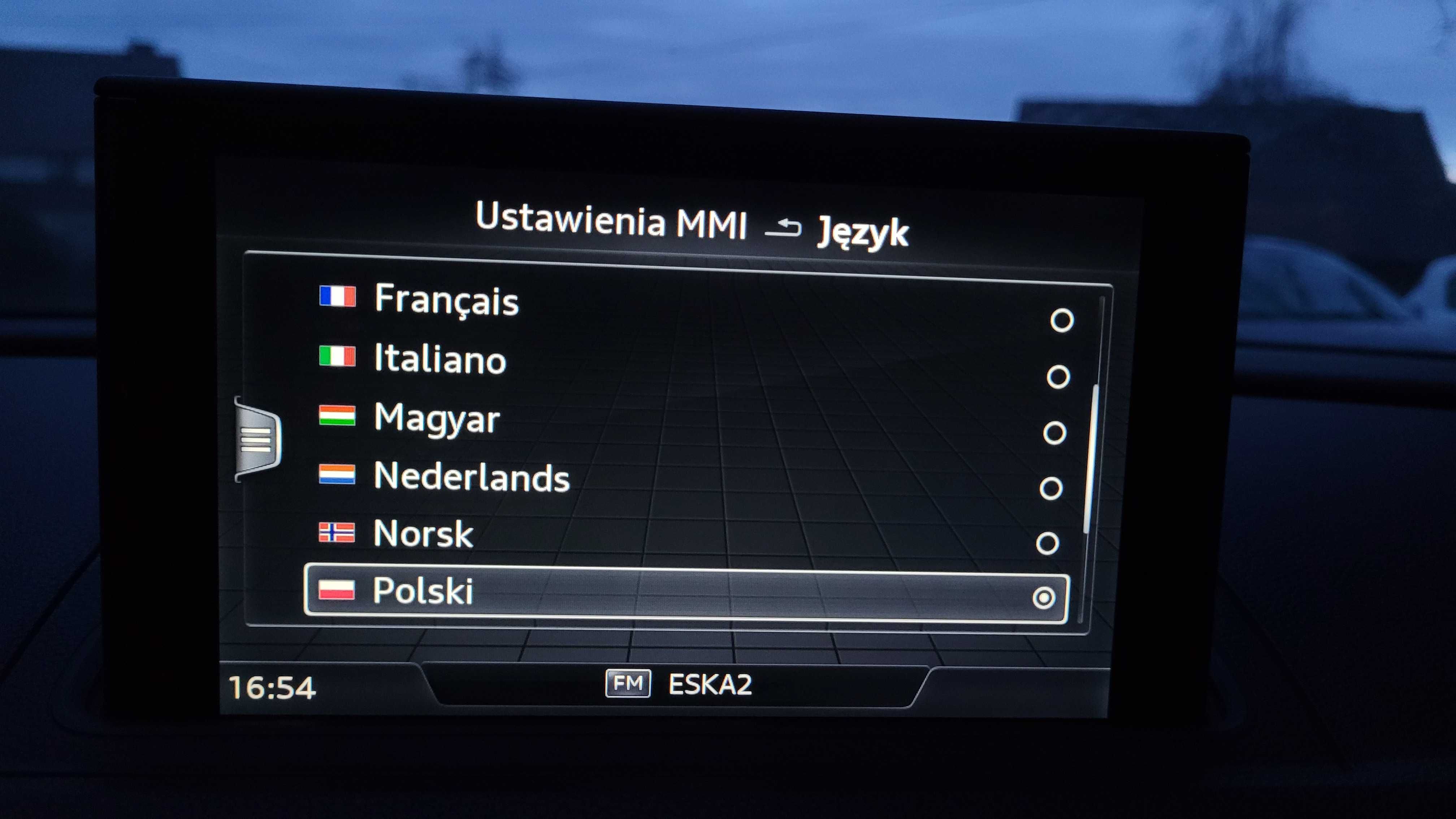 Audi A3 8V MHS2 język polski lektor mapy MMI