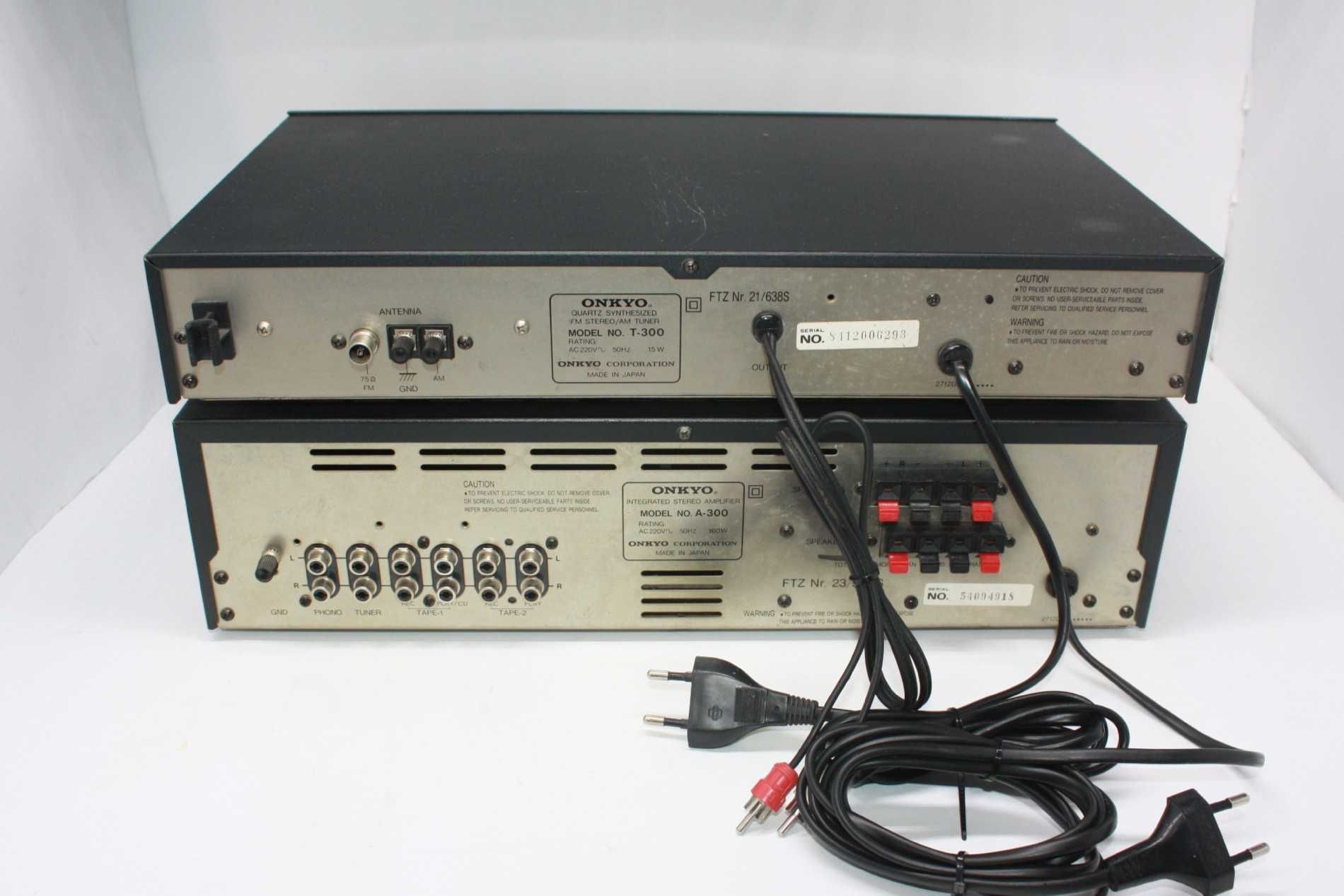 Retro wieża Onkyo wzmacniacz A-300 + tuner T-300