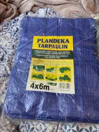 Plandeka plandeki pe niebieska wzmacniana 4x6 m