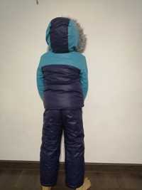 Зимовий лижний костюм на хутрі куртка і комбінезон 3-4 года