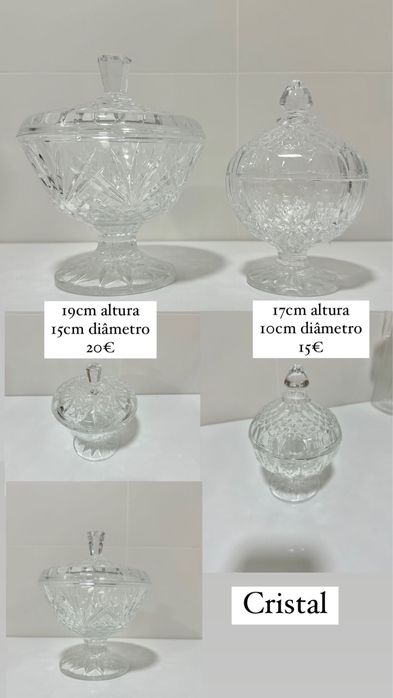 Bomboneiras cristal / suporte cristal