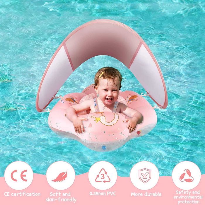 Koło do pływania niemowląt S (5-10kg) daszek SPF 50+ WYRIAZA
