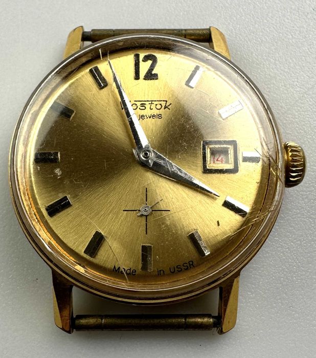 Zegarek Wostok 17 Jewels  pozłacany AU model 2605 made in USSR sprawny