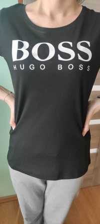 Czarny damski t-shirt Hugo Boss