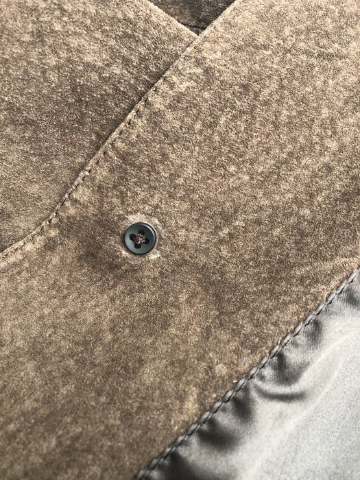 Casaco de pele de cor castanho, L