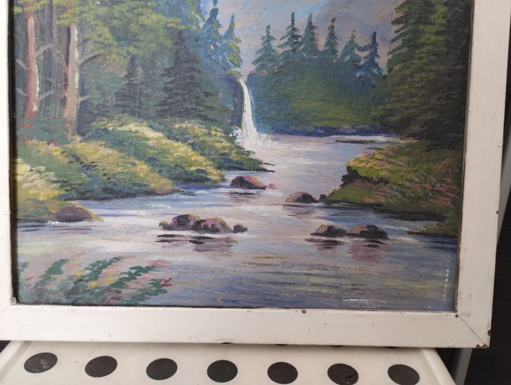 Obraz góry krajobraz do renowacji 37x51