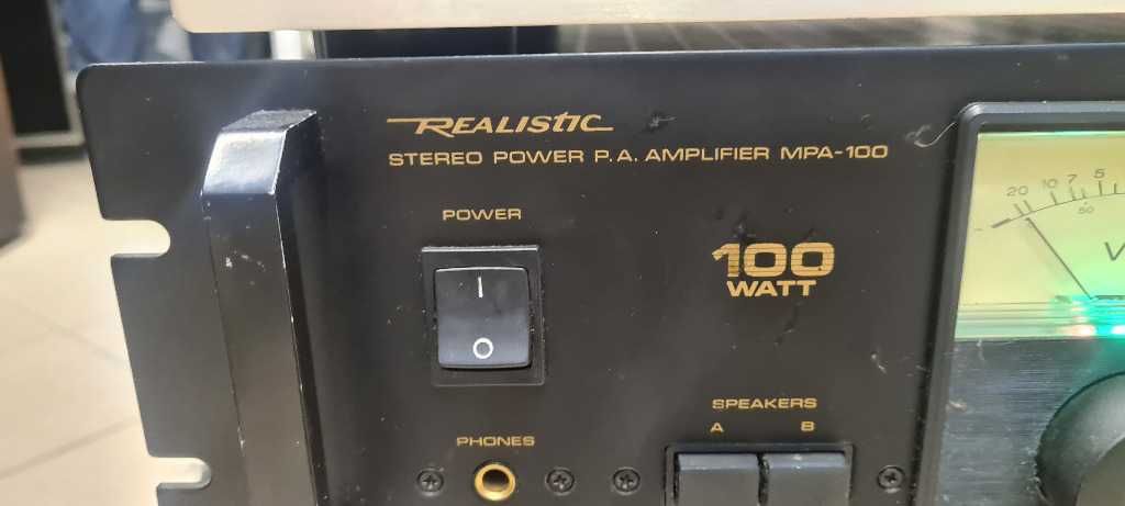 Realistic MPA-100 Porządny markowy 100 watowy wzmacniacz