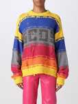 Sweter kolorowy z przetarciami destroyed GCDS XL
