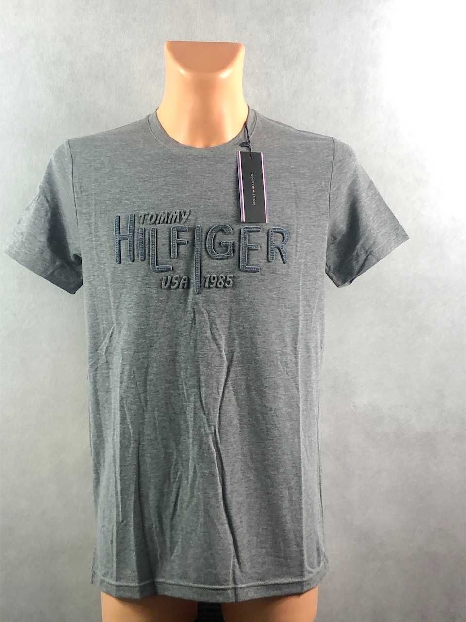 T-shirt męski Tommy Hilfiger szary rozmiar XL