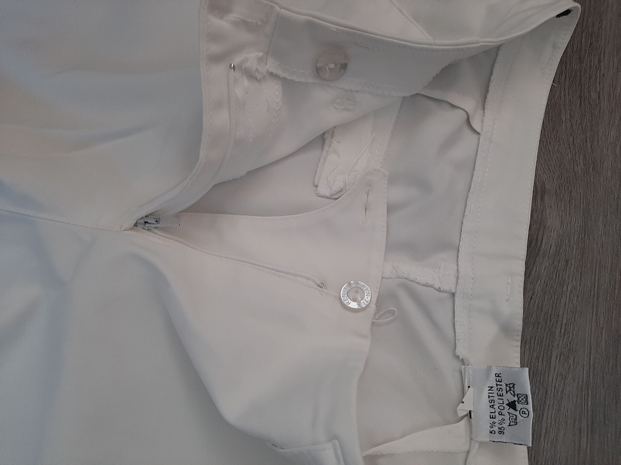 Eleganckie spodnie damskie białe Ren-tex 34
