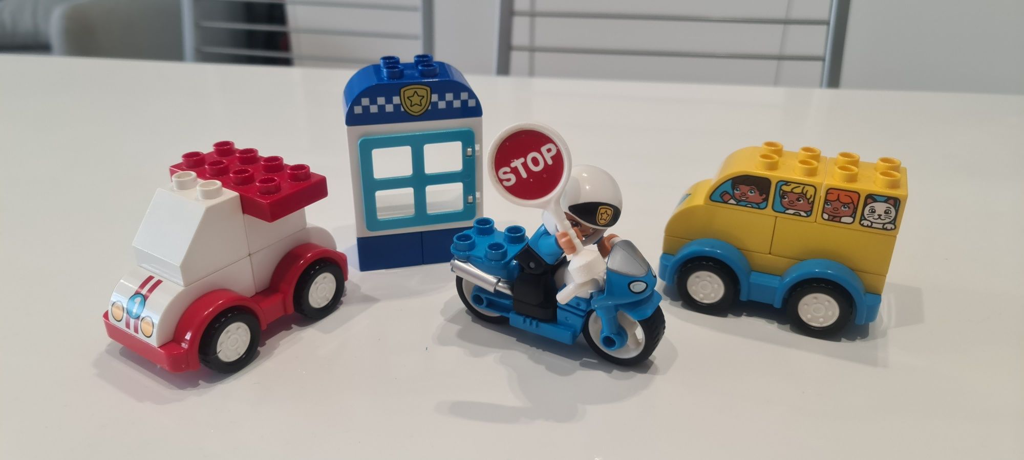 LEGO DUPLO Moj pierwszy autobus + Motocykl policyjny + Moja wyścigówka