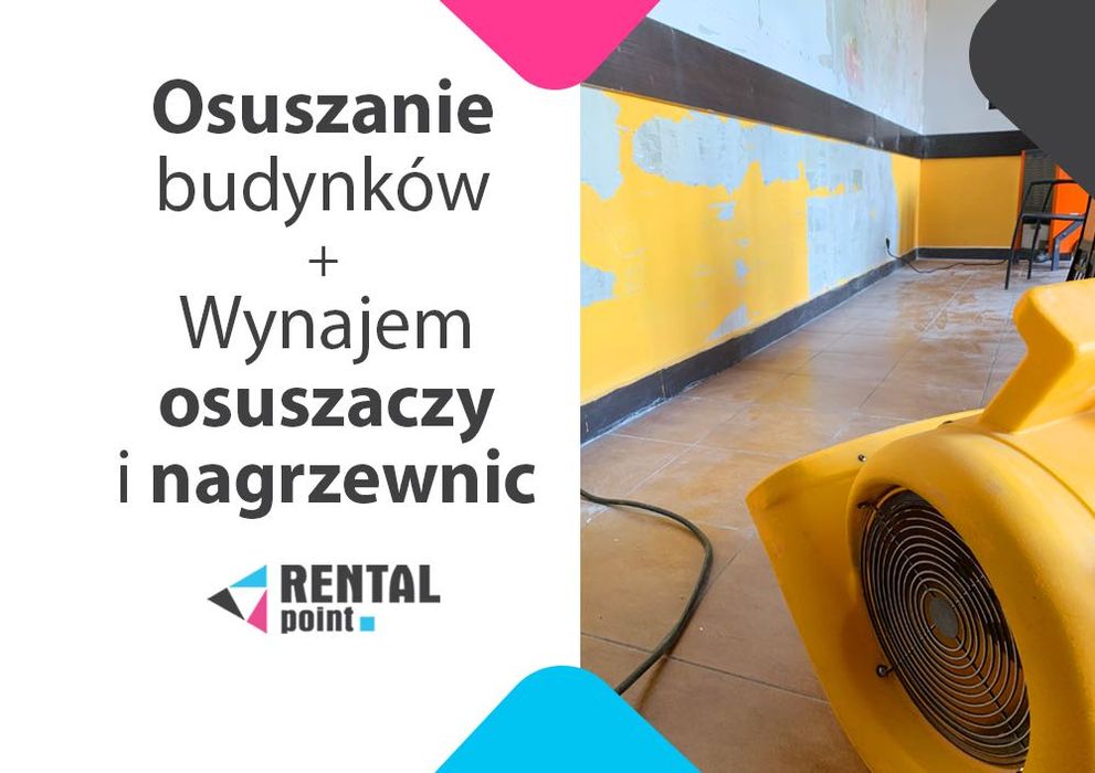 WYNAJEM Osuszaczy, Nagrzewnic, Klimatyzatorów, OSUSZANIE budynków
