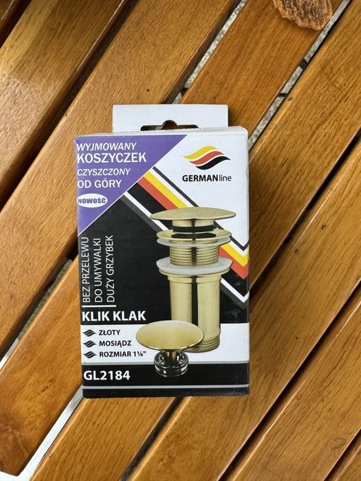 Klik Klak Wyjmowany koszyczek czyszczony od góry, złoty, Germanline