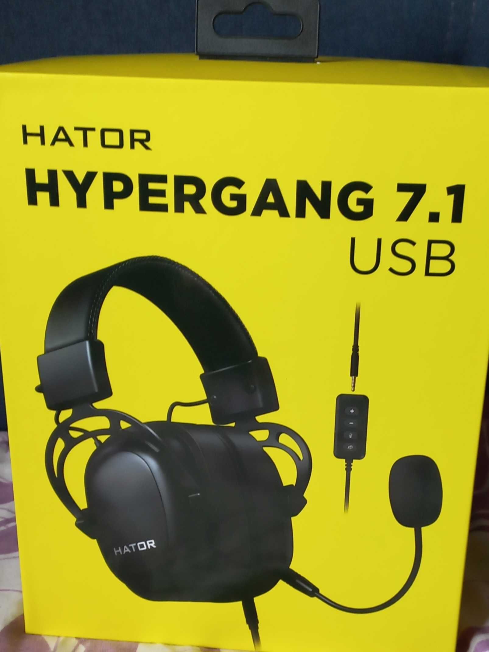 Наушники Навушники Гарнитура Hator Hypergang 7.1 USB Black HTA-840