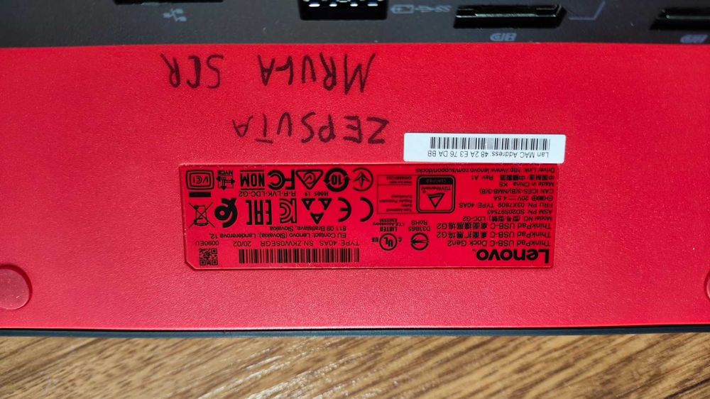 Uszkodzone Stacje Lenovo 40AF/40AS