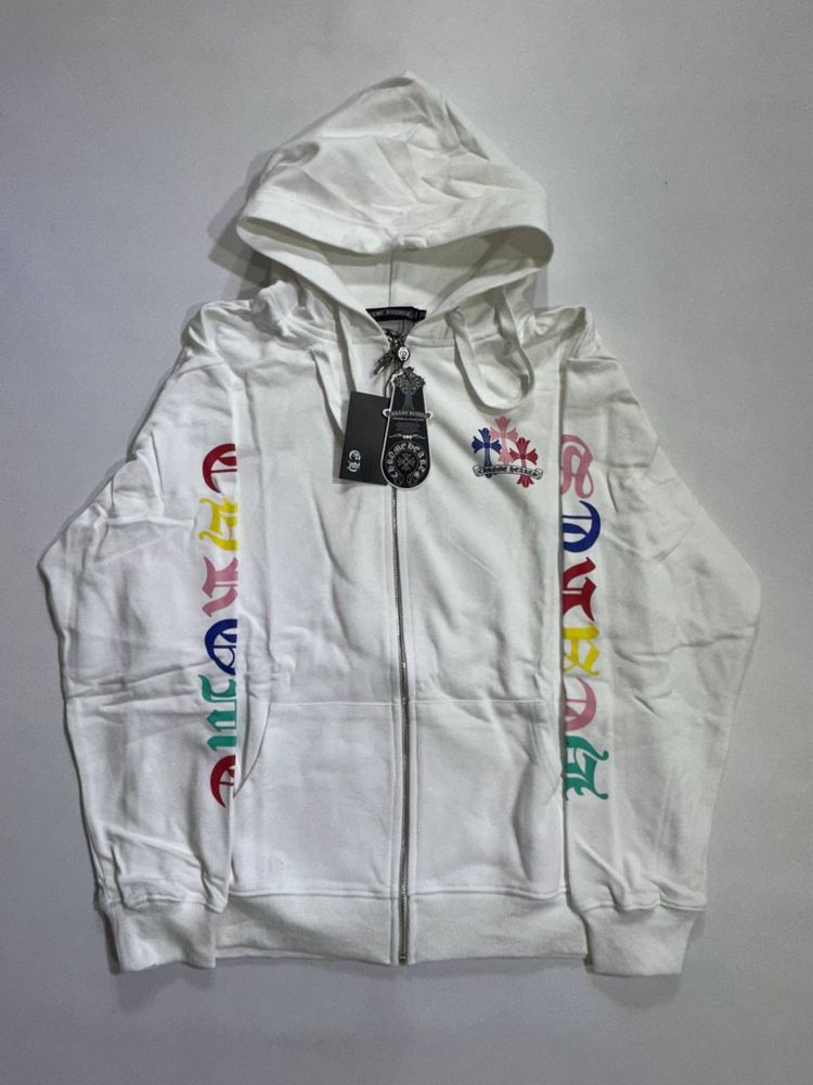Зип худи Chrome Hearts Multi Colour White zip