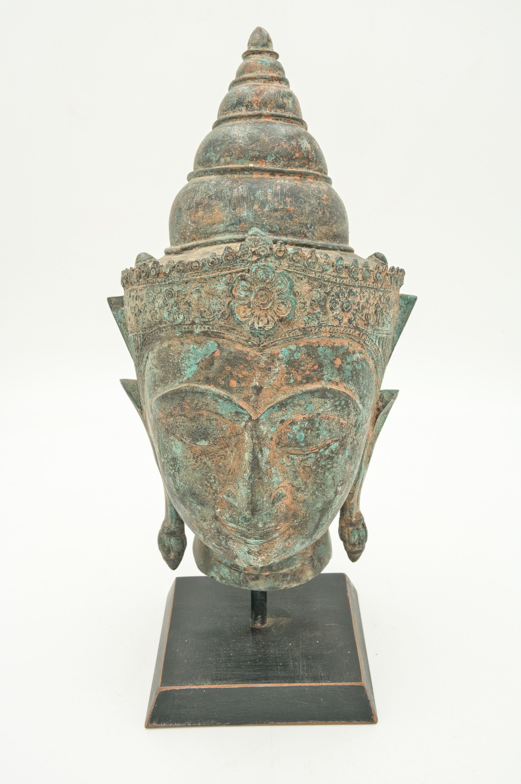 Cabeça Buda Coroado Bronze