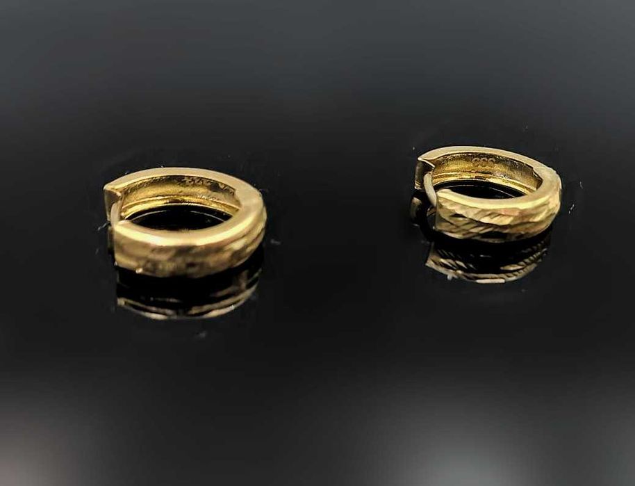 Złote kolczyki kółeczka 333 - nowe