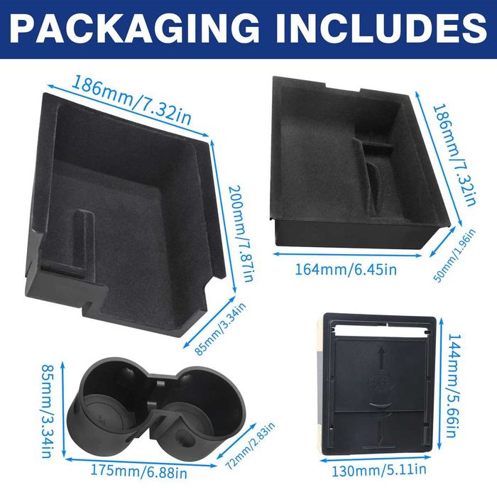 Organizador de console central Topfit Tesla modelo 3 Y